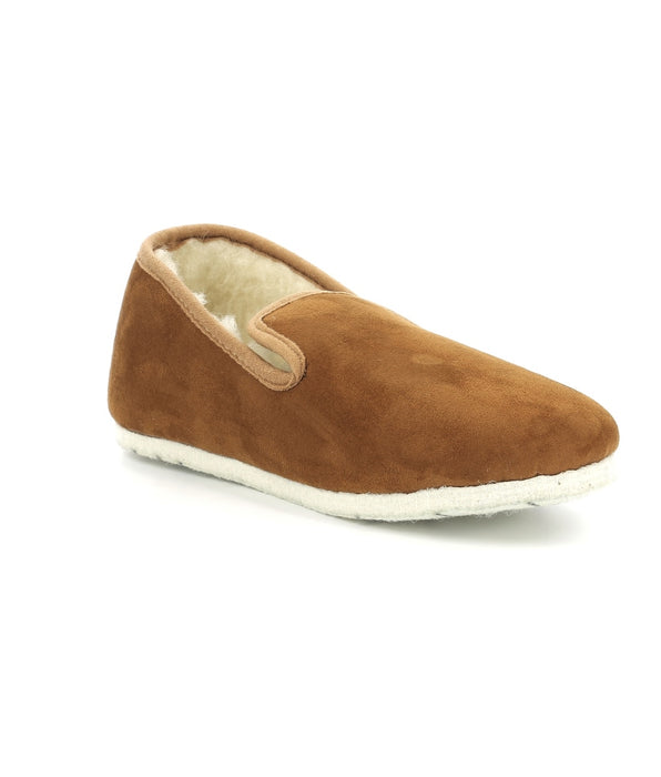 DIM Chaussons  camel et blanc cassé pour homme