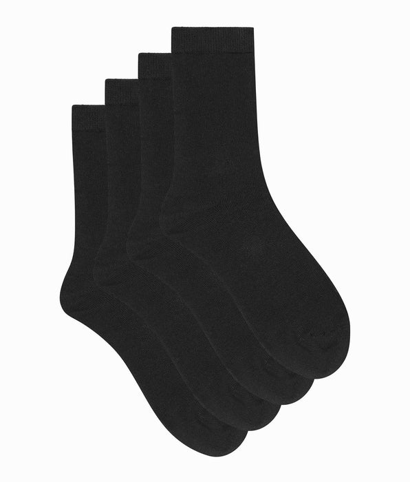 DIM Lot de 2 paires de chaussettes femme Noir Thermo Polaire