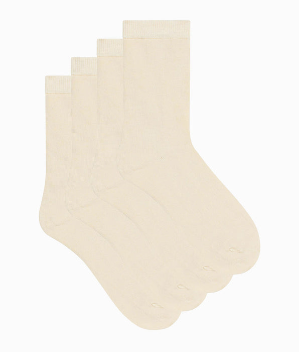 DIM Lot de 2 paires de chaussettes femme Crème Thermo Polaire