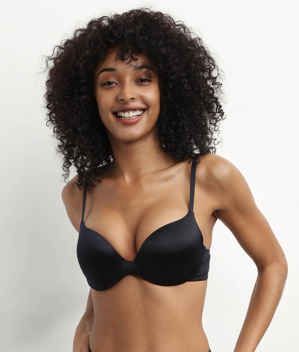 DIM Soutien-gorge femme push-up microfibre Noir Dim Comfort Collection
