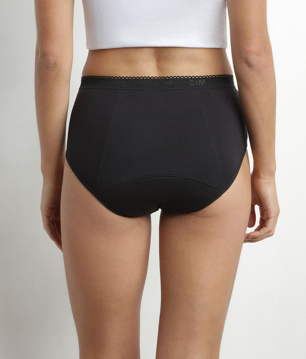 DIM Shorty de règles lavable coton bio Noir Flux très abondant Dim Protect