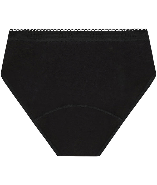 DIM Slip menstruel fille coton bio Noir Flux moyen Dim My Protect