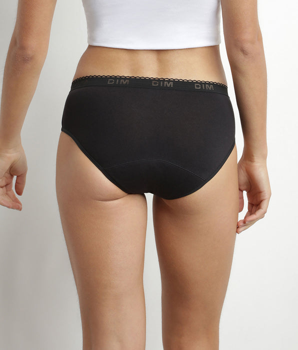 DIM Culotte menstruelle coton bio Noir Flux très abondant Dim My Protect