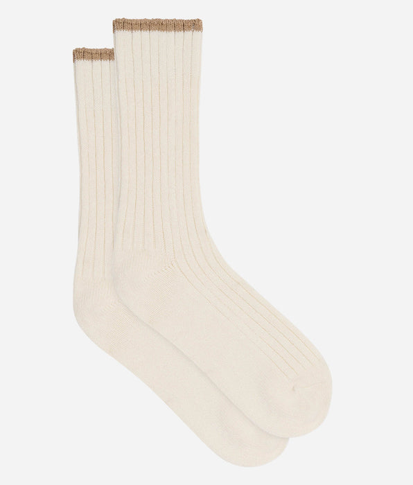 DIM Chaussettes chaudes femme beige crème Bamboo