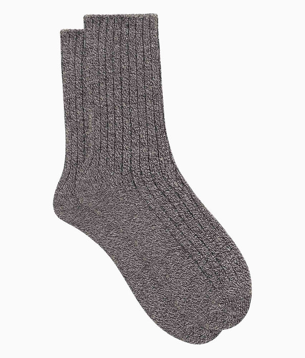 DIM Chaussettes femme en maille côtelée unie Gris Chiné Dim Bambou