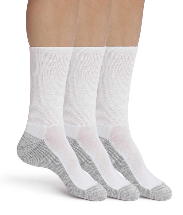 DIM Lot de 3 paires de chaussettes homme en coton Blanc Gris EcoDim Sport
