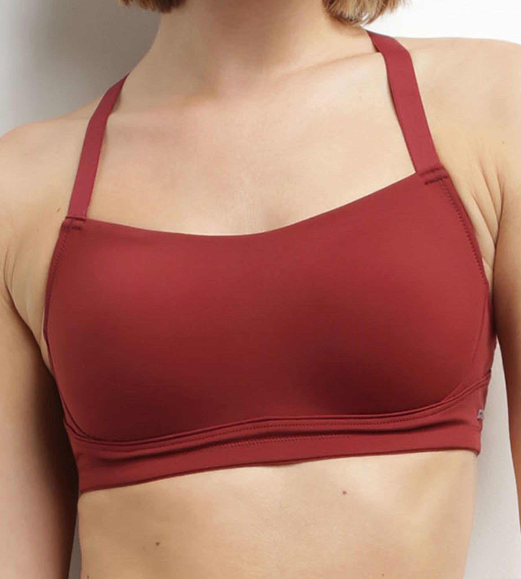 Soutien-gorge de sport en microfibre sculptante Bordeaux Dim Move