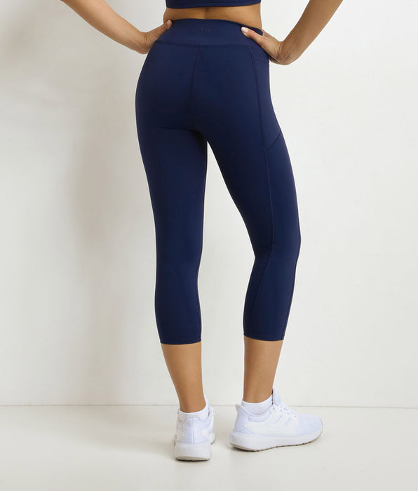 DIM Legging de sport court femme Bleu Nuit Dim Move