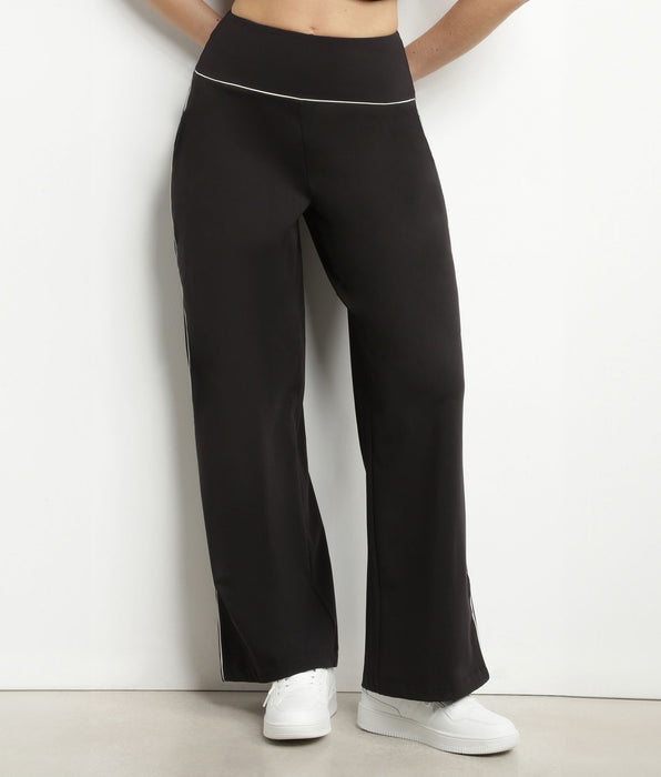 DIM Pantalon de sport large pour femme en jersey stretch Noir Dim Move