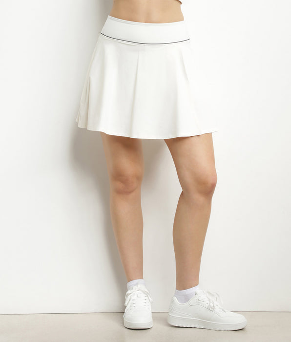 DIM Jupe short de sport femme en microfibre Écrue Dim Move