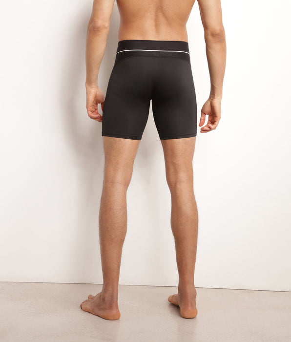 DIM Boxer long homme en microfibre et mesh Noir Dim Move