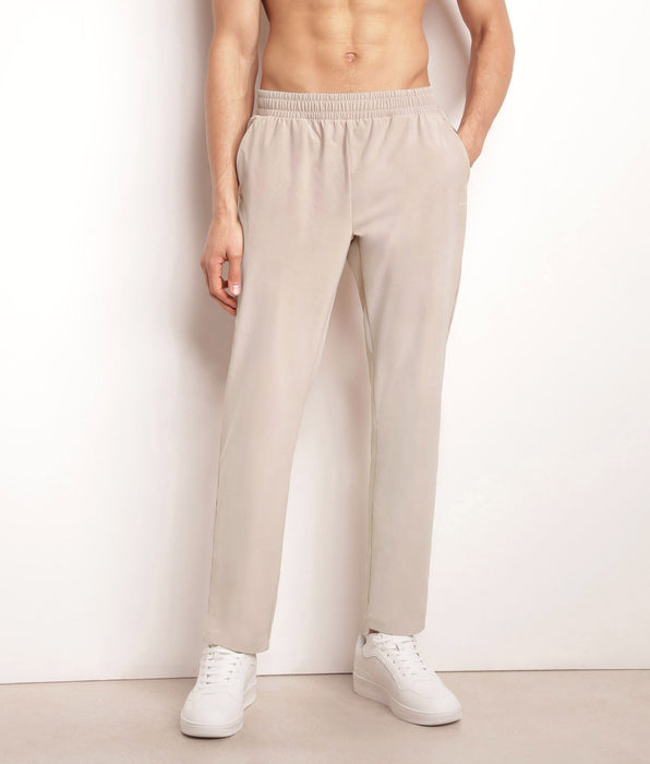 DIM Pantalon de sport chino pour homme en jersey stretch Beige Dim Move