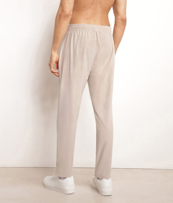 DIM Pantalon de sport chino pour homme en jersey stretch Beige Dim Move