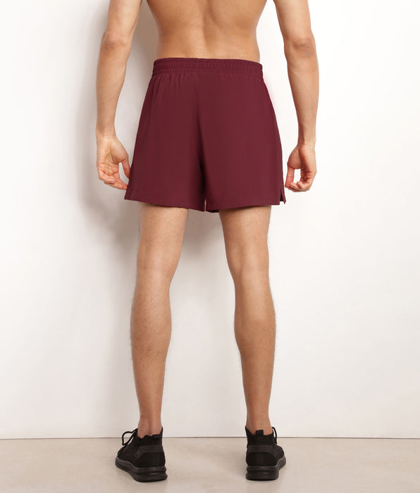 DIM Short de sport homme en matière aérée Bordeaux Dim Move