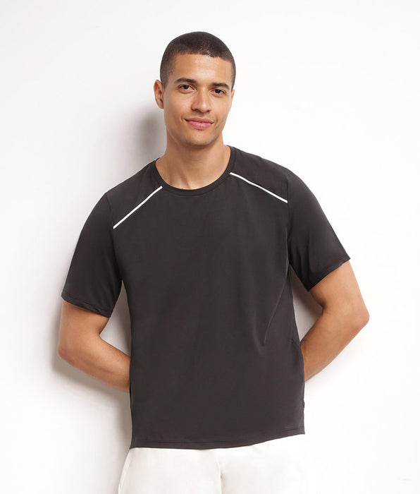 DIM T-shirt de sport homme en matière aérée Noir Dim Move