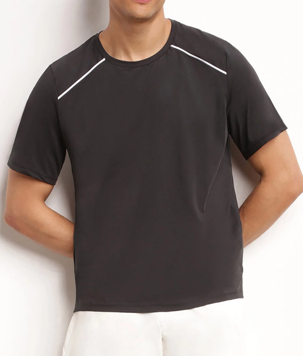 DIM T-shirt de sport homme en matière aérée Noir Dim Move