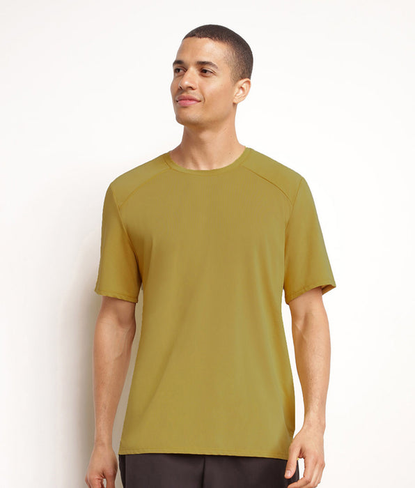 DIM T-shirt de sport homme en matière aérée Olive Dim Move