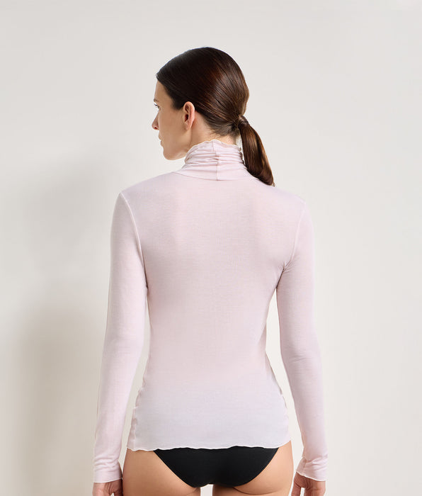 DIM T-shirt col rond rose doux Thermal Light