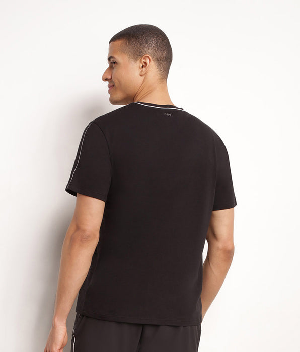 DIM T-shirt de sport homme thermorégulateur en jersey Noir Dim Move
