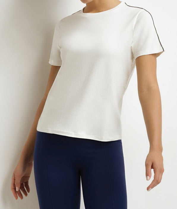 DIM T-shirt de sport femme thermorégulateur en jersey Écru Dim Move