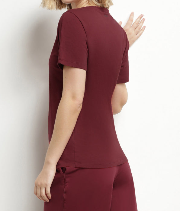DIM T-shirt de sport femme thermorégulateur en jersey Bordeaux Dim Move