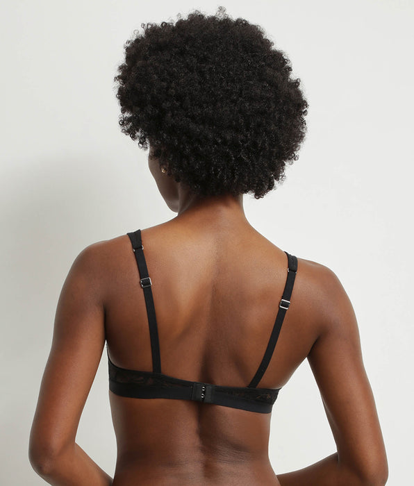 DIM Soutien-gorge foulard en dentelle noire à feuillage Mod de Dim