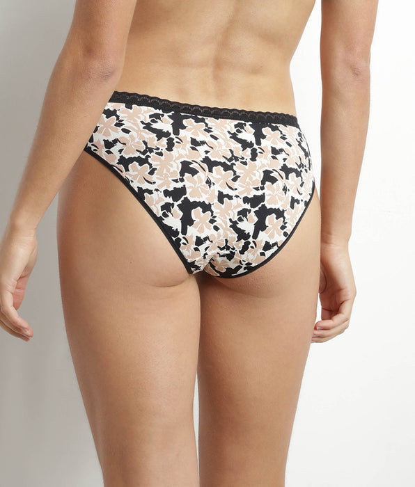 DIM Culotte femme en microfibre à motif floral et tulle Dim Daily Micro