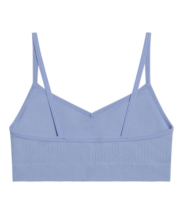 DIM Brassière fille sans couture à mousses amovibles microfibre Bleu Dim