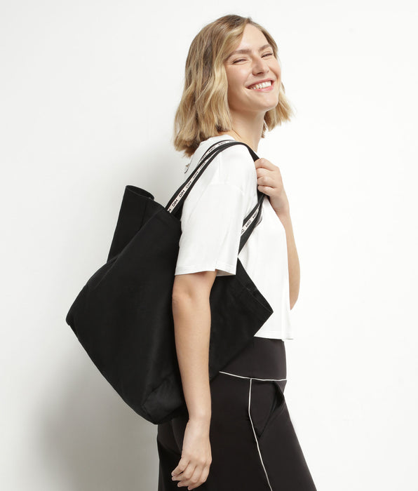 DIM Sac cabas en toile de coton noir Dim Move