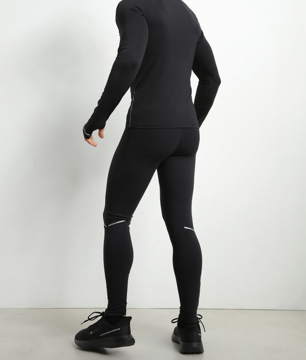 DIM Haut de sport homme à col montant en microfibre Noire Dim Move