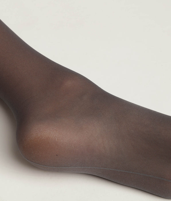 DIM Collant femme Gris transparent avec liseré contrasté Dim Style