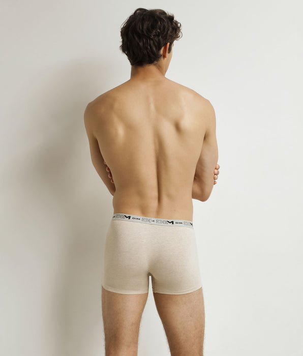 DIM Lot de 3 boxers homme Beige Bleu Kaki Coton Stretch Bio
