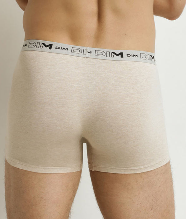 DIM Lot de 3 boxers homme Beige Bleu Kaki Coton Stretch Bio