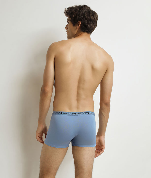 DIM Lot de 3 boxers homme Gris Bleu Noir Coton Stretch Bio
