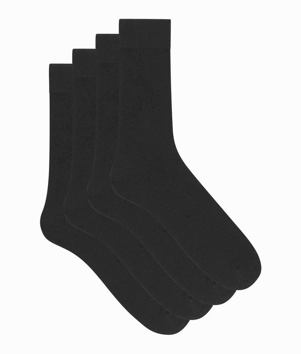 DIM Lot de 2 paires de chaussettes noires homme Thermo