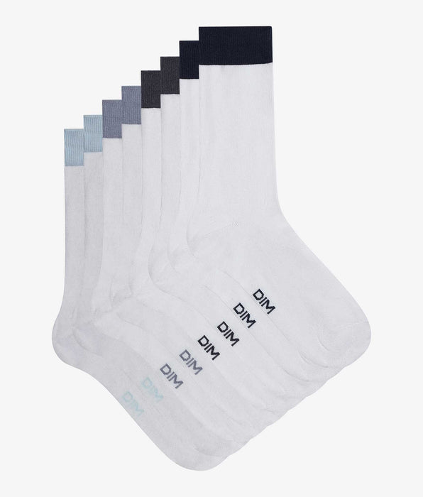 DIM Lot de 4 paires de chaussettes homme Blanc EcoDim Mode