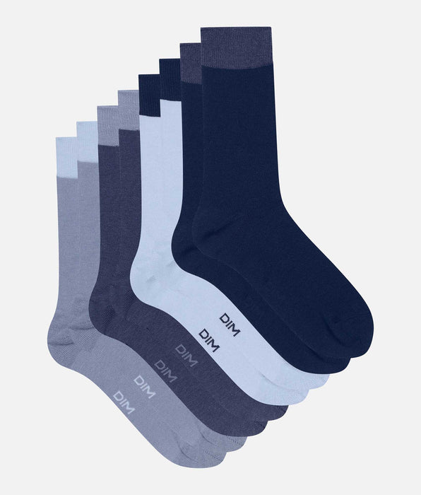 DIM Lot de 4 paires de chaussettes homme Bleu EcoDim Mode