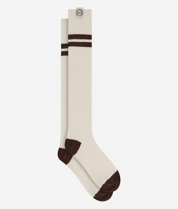 DIM Chaussettes hautes en coton ivoire DIM x Ines de la Fressange