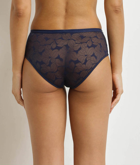 DIM Culotte taille haute femme Bleu Dim Bloom
