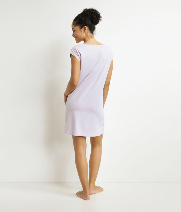 DIM Pyjama nuisette femme Lilas à fleurs Don’t Disturb