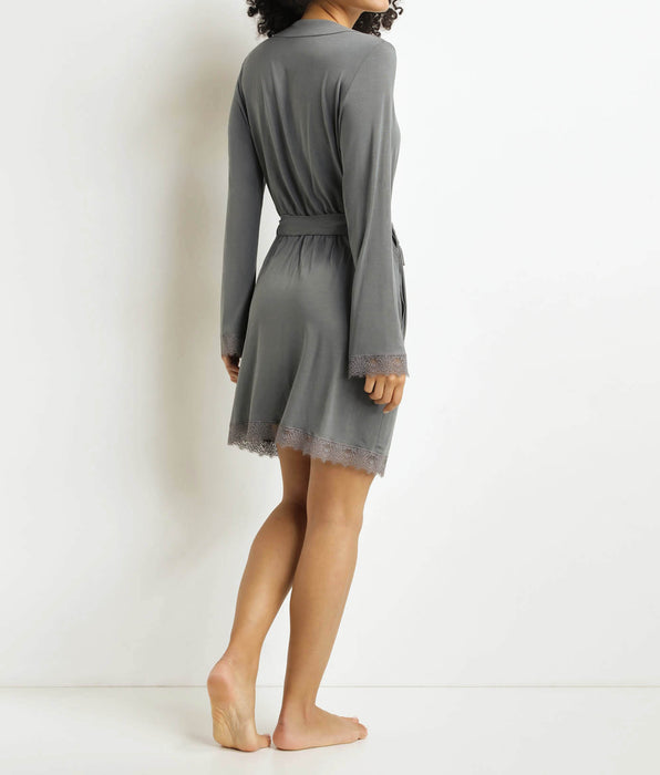 DIM Peignoir femme Gris avec dentelle Don’t Disturb