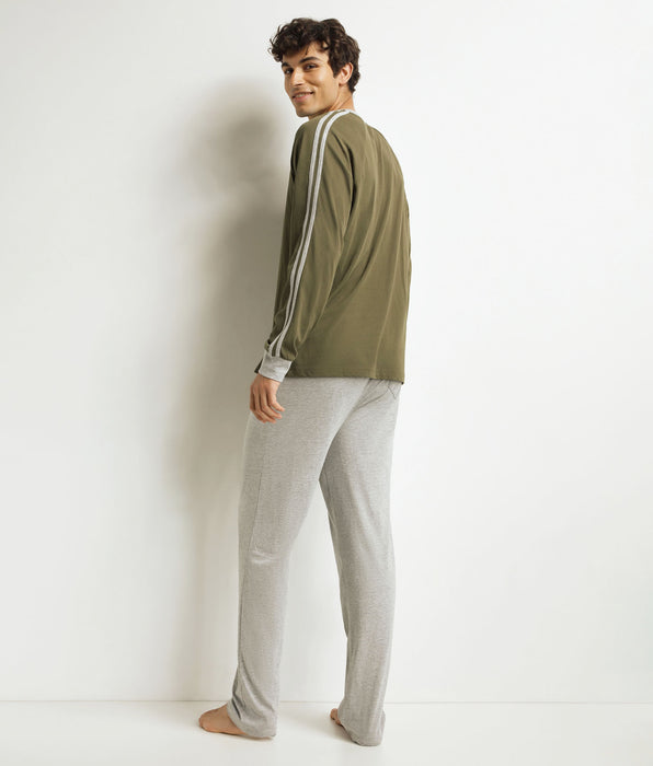 DIM Ensemble pyjama pantalon homme militaire Dim Jersey