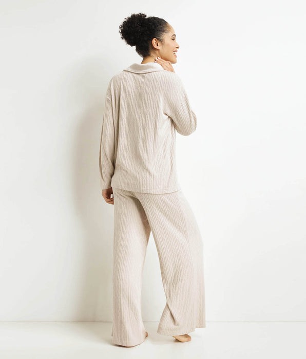 DIM Ensemble pyjama pantalon femme Ivoire Dim Warm