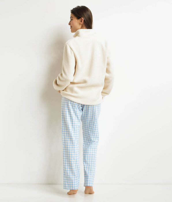 DIM Ensemble pyjama pantalon femme Bleu Gris Dim Warm