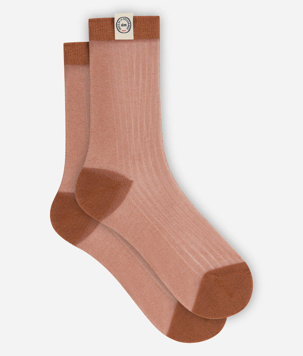 DIM Chaussettes femme rouge vernis Dim x Ines de la Fressange