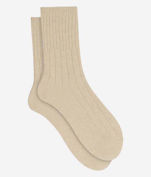 DIM Chaussettes femme beige ivoire