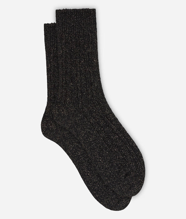 DIM Chaussettes femme côtelées noir La Mode