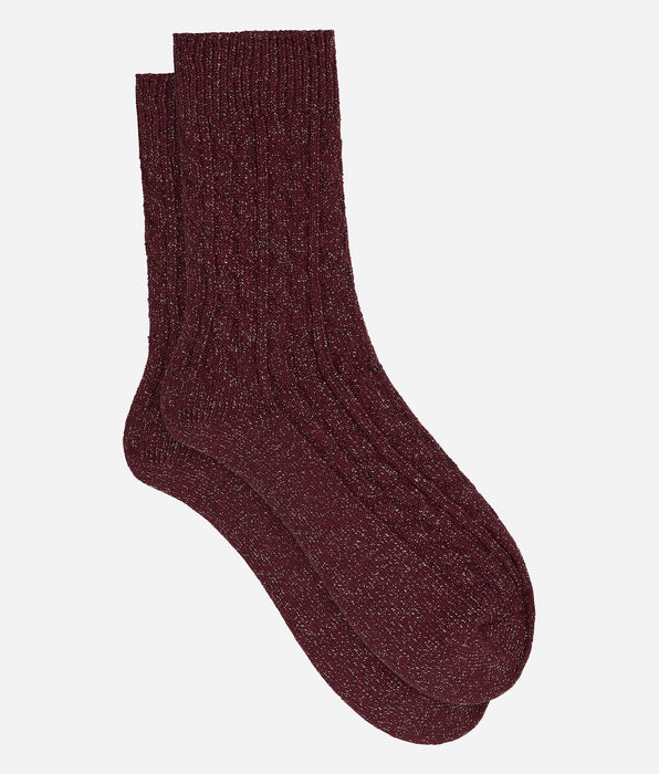 DIM Chaussettes côtelées rouge intense La Mode