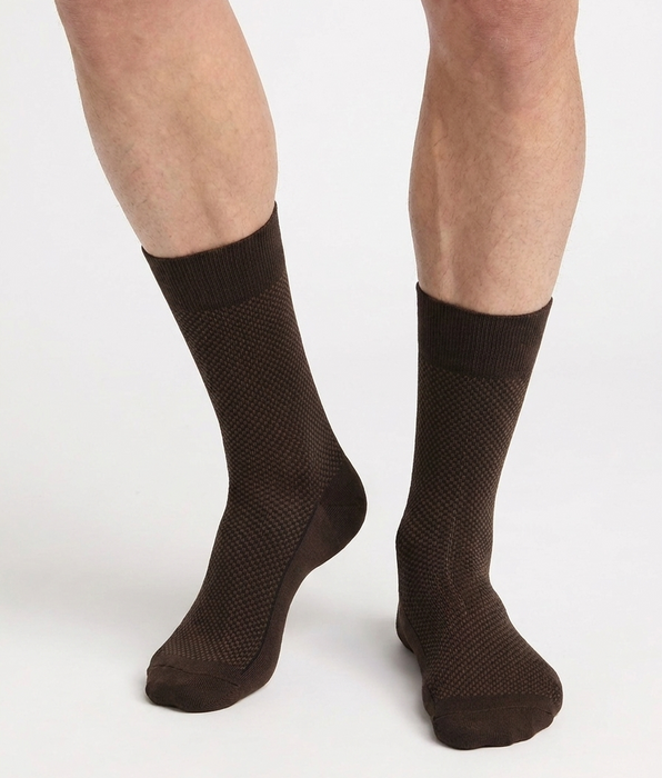 DIM Chaussettes homme coton marron bois La Mode