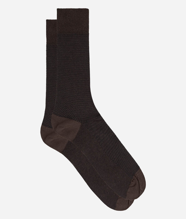DIM Chaussettes homme coton marron bois La Mode